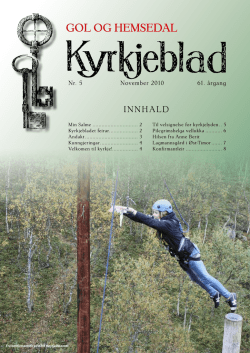 Kyrkjeblad nr.5 - 2010 - Hemsedal kyrkjelege fellesråd