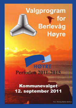 Valgprogram for Berlevåg Høyre