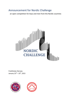 Announcement for Nordic Challenge