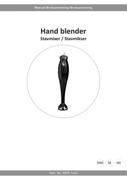 Hand blender