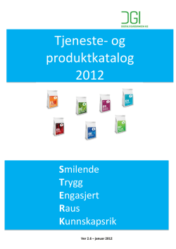Tjeneste- og produktkatalog 2012
