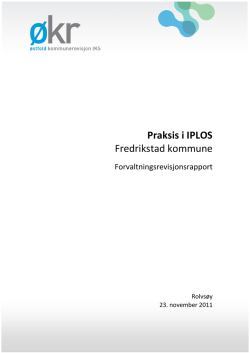 Praksis i IPLOS – Fredrikstad kommune