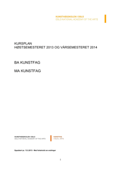 M&aring;l for kurset