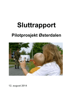 Sluttrapport - Pilotprosjekt Østerdalen