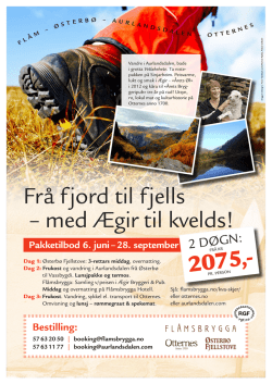 Fjord-til-fjells pakkepris 2014