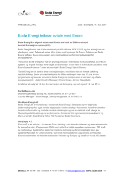 Bodø Energi teiknar avtale med Enoro