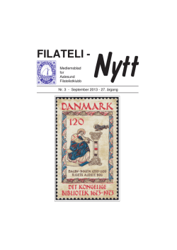 Filateli-Nytt nr 3 - 2013