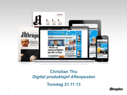 Christian Thu Digital produktsjef Aftenposten Torsdag