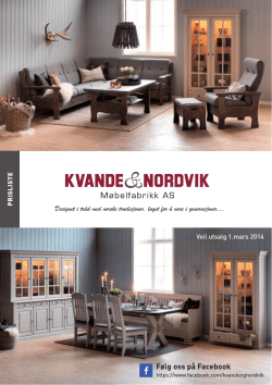 Følg oss på Facebook - Kvande & Nordvik Møbelfabrikk AS
