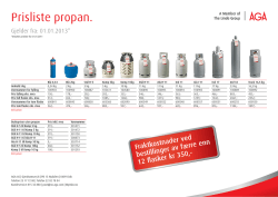 Prisliste propan.