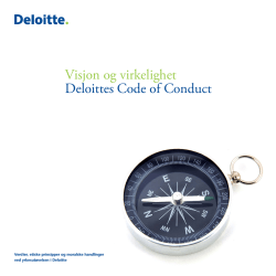 Visjon og virkelighet Deloittes Code of Conduct