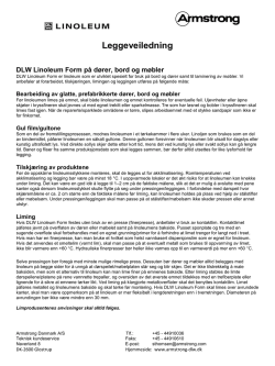 Legge- og rengjøringsveiledning - DLW Linoleum