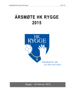 Dokumenter for &aring;rsm&oslash;te 2015