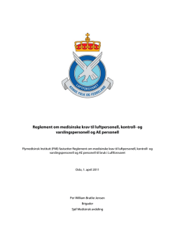 Luftforsvarets medisinske krav til luftpersonell