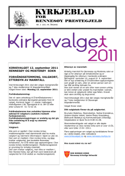 Kyrkjeblad 2011-3 - Rennesøy kyrkjelege fellesråd > Forside