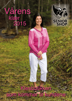 klær 2015 - Norges Senior Shop