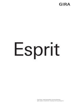 Gira Esprit: materialmangfold i brytersortimentet glass, glass C