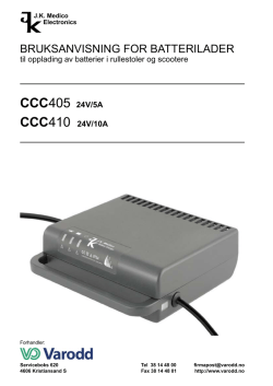 Brukerveiledning Batterilader Medico CCC405