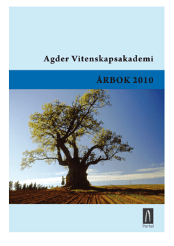 Årbok for 2010 - AGDER VITENSKAPSAKADEMI