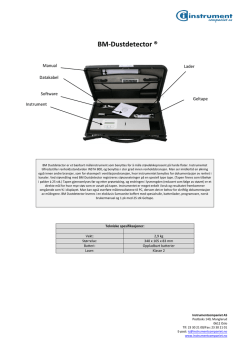 BM-Dustdetector ® - Instrumentcompaniet