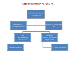Organisasjonskart ASTERO AS