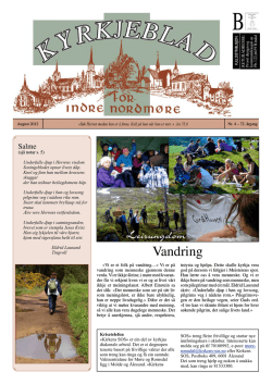 Kyrkjeblad 2012-4 - Rindal og Surnadal kyrkjelege fellesråd