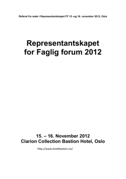 Representantskapet for Faglig forum 2012
