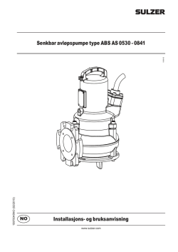 Senkbar avløpspumpe type ABS AS 0530 - 0841