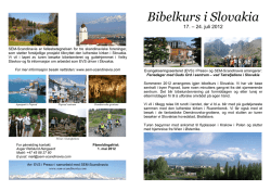 Bibelkurs i Slovakia - SEM