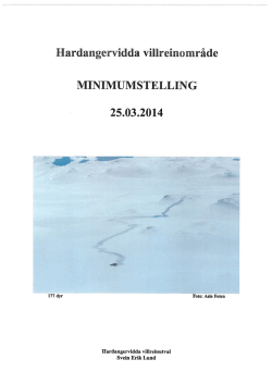 Rapport og kart fra minimumstellingen 25.03.2014