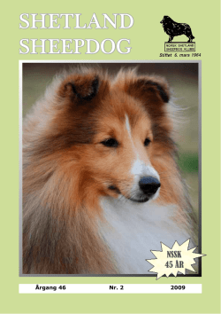 Pdf-fil på medlemsblad 2/09 - Norsk Shetland Sheepdog Klubb
