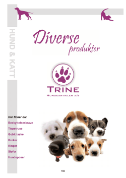 Diverse produkter - Trine Hundeartikler AS