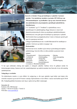 Brosjyre CV "Fjordkabel
