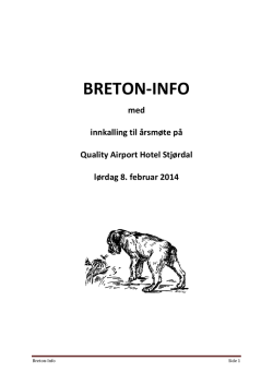 BRETON-INFO - Norsk Breton Klubb