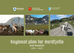 gional plan for Nordfjella