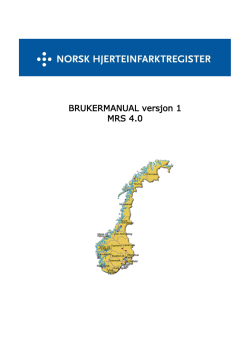 Brukermanualen - Norsk hjerteinfarktregister