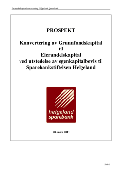 prospekt for konverteringen