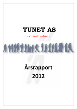 TUNET AS Årsrapport 2012