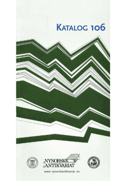 KATALOG 106 - Nynorsk antikvariat