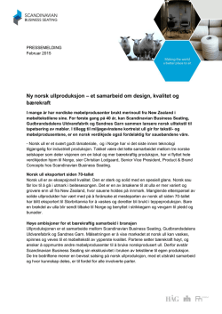 Ny norsk ullproduksjon – et samarbeid om design, kvalitet og