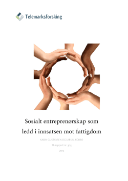 Sosialt entreprenørskap som ledd i innsatsen mot fattigdom