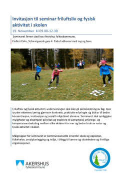 Program og invitasjon - Oslo og Omland Friluftsråd