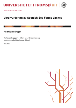 Verdivurdering av Scottish Sea Farms Limited