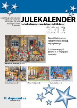 JULEKALENDER - K. Aspelund AS