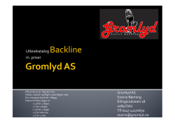 Utleiekatalog Backline m. priser