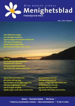 Menighetsbladet nr 2, 2012 - Flekkefjord.kirken.no