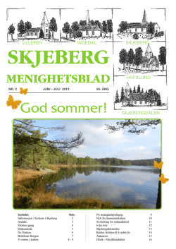 Skjeberg menighetsblad nummer 2 2013 - Sarpsborg kirke