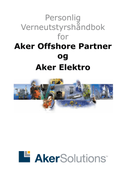 Personlig Verneutstyrshåndbok for Aker Offshore Partner