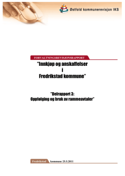 Oppfølging og bruk av rammeavtaler -Fredrikstad kommune