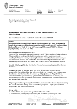 Fisketillatelse for 2014 – overvåking av rømt laks i Breivikelva og